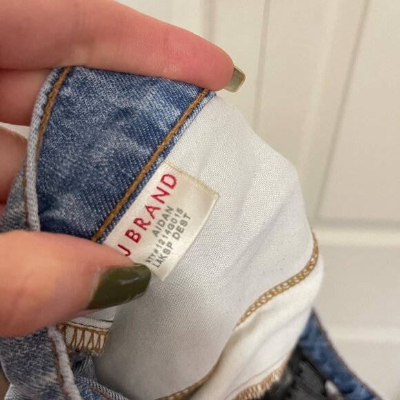 J Brand Womens Light Wash Distressed Relaxed Aidan Larkin Straight Jeans Size 26 - Picture 4 of 9